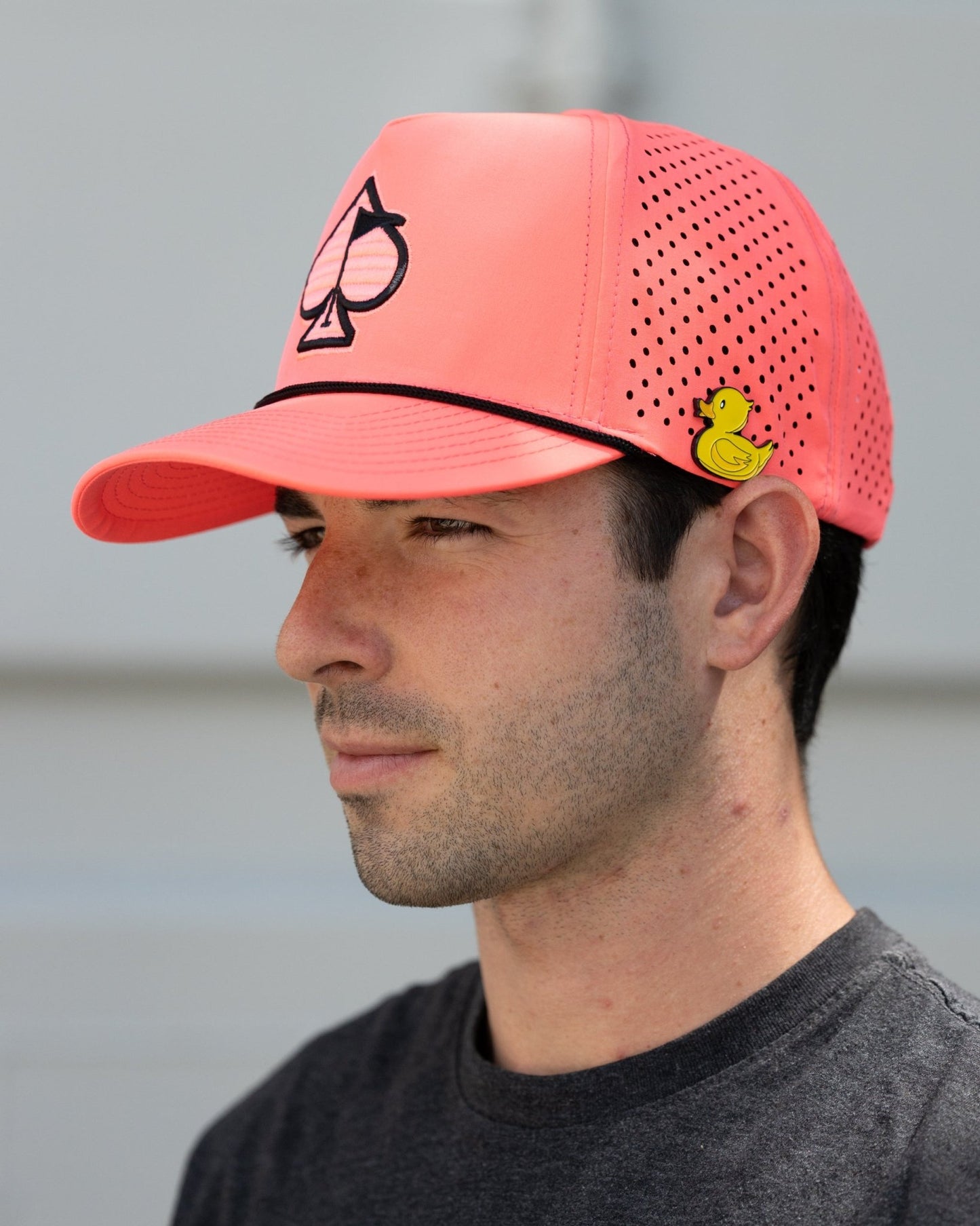Perforated Rope Hat - Highlighter Pink - Pins and Aces