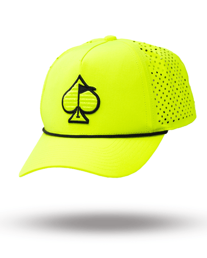 Perforated Rope Hat - Highlighter Yellow - Pins and Aces