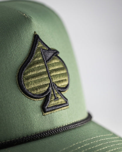 Perforated Rope Hat - Olive - Pins and Aces