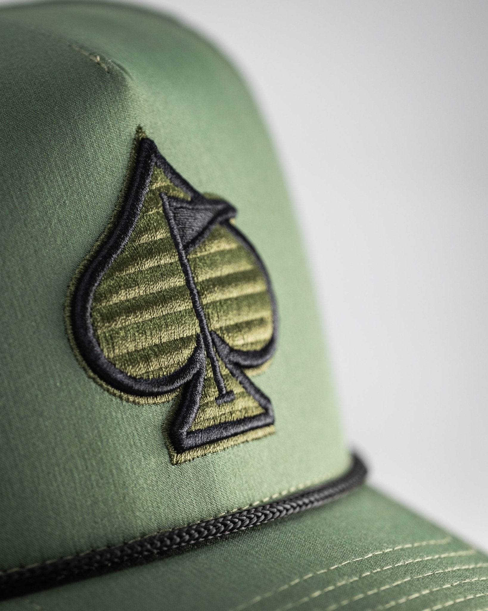 Perforated Rope Hat - Olive - Pins and Aces