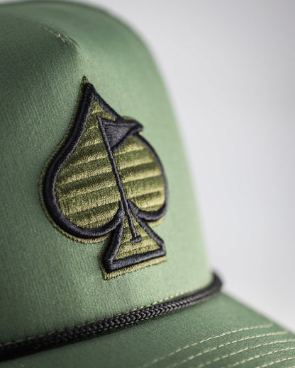 Perforated Rope Hat - Olive - Pins and Aces