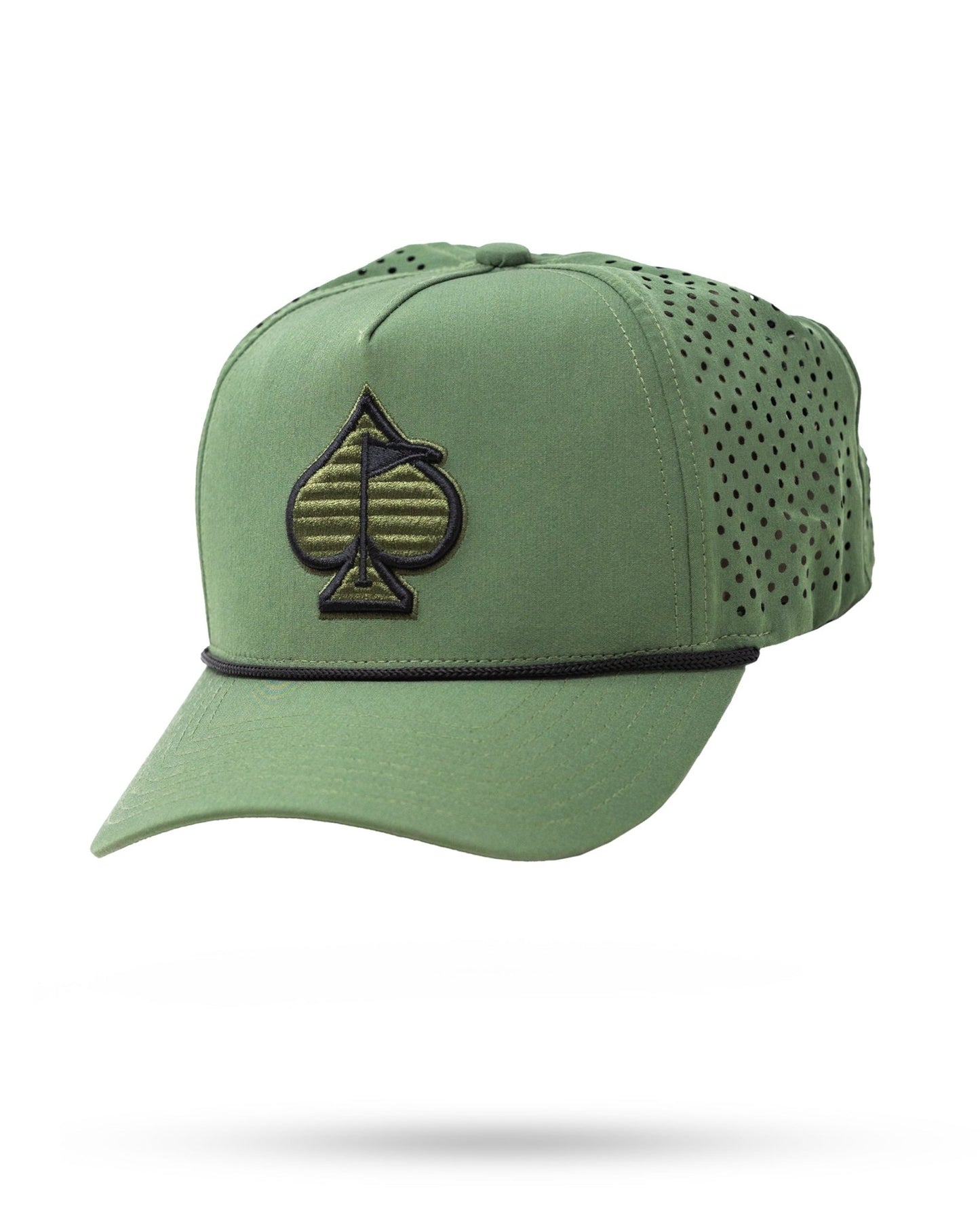 Perforated Rope Hat - Olive - Pins and Aces
