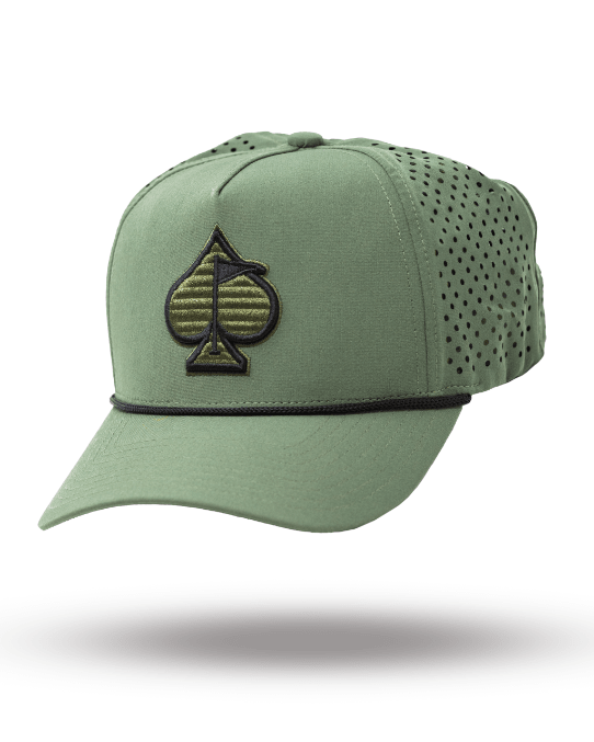 Perforated Rope Hat - Olive - Pins and Aces