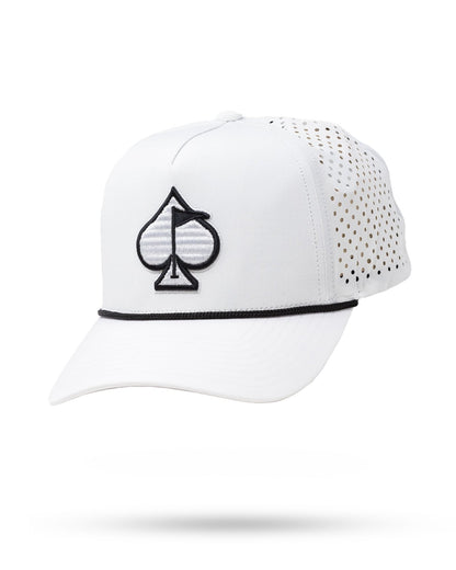 Perforated Rope Hat - White - Pins and Aces