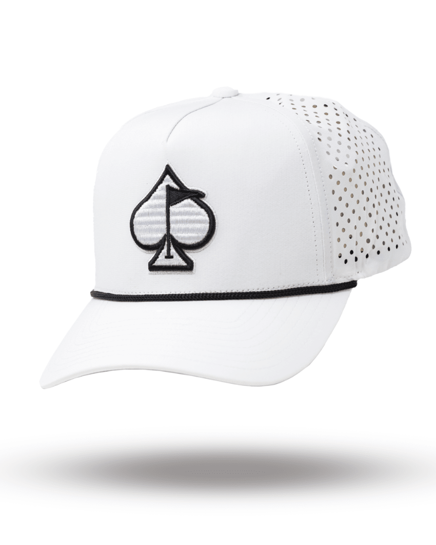 Perforated Rope Hat - White - Pins and Aces