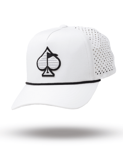 Perforated Rope Hat - White - Pins and Aces