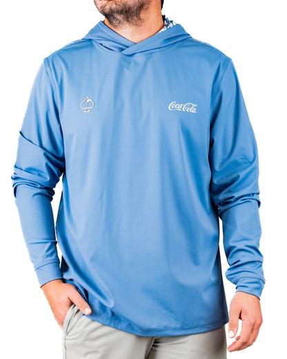 Performance Golf Hoodie - Coca-Cola Glacier Blue - Pins and Aces