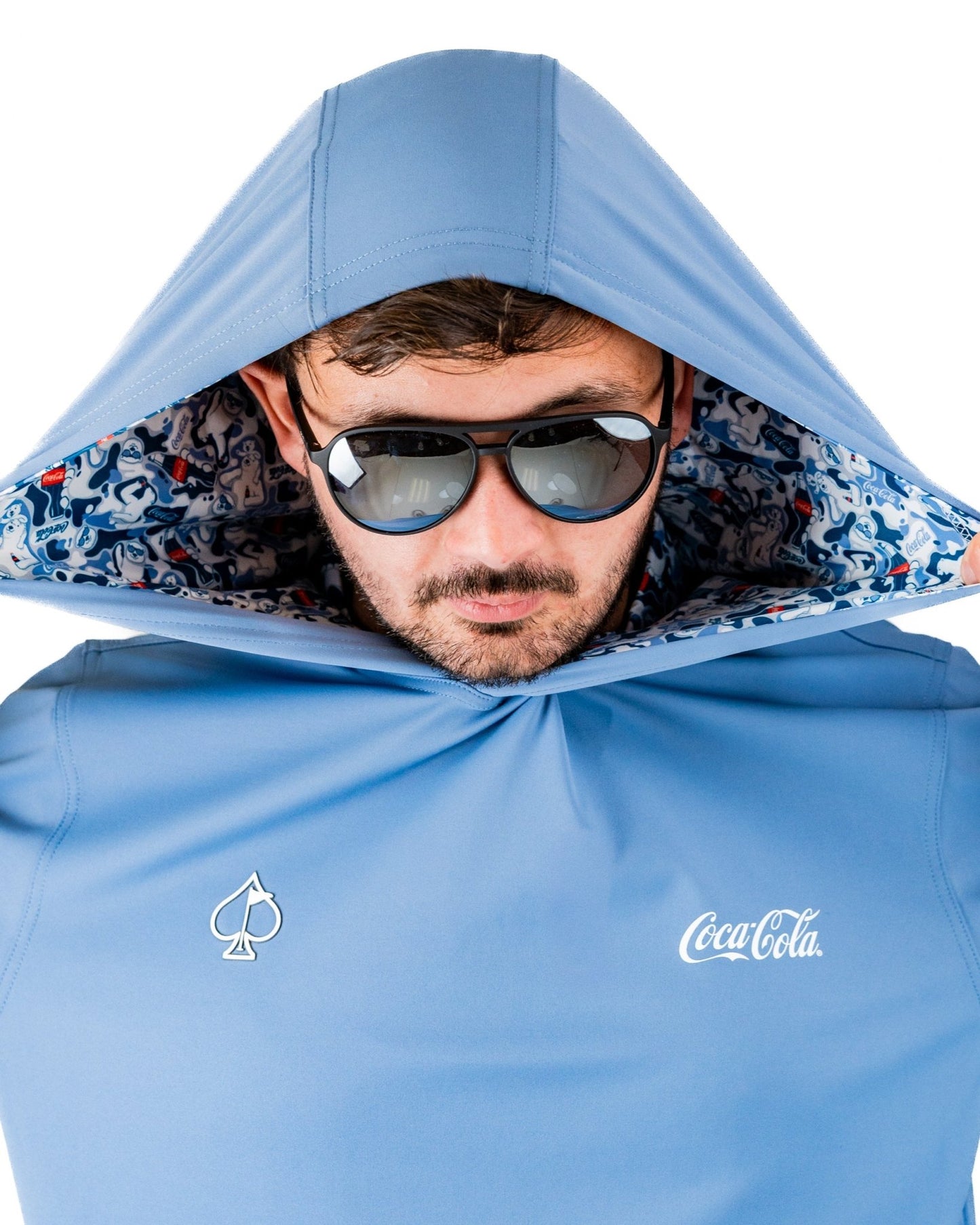 Performance Golf Hoodie - Coca-Cola Glacier Blue - Pins and Aces