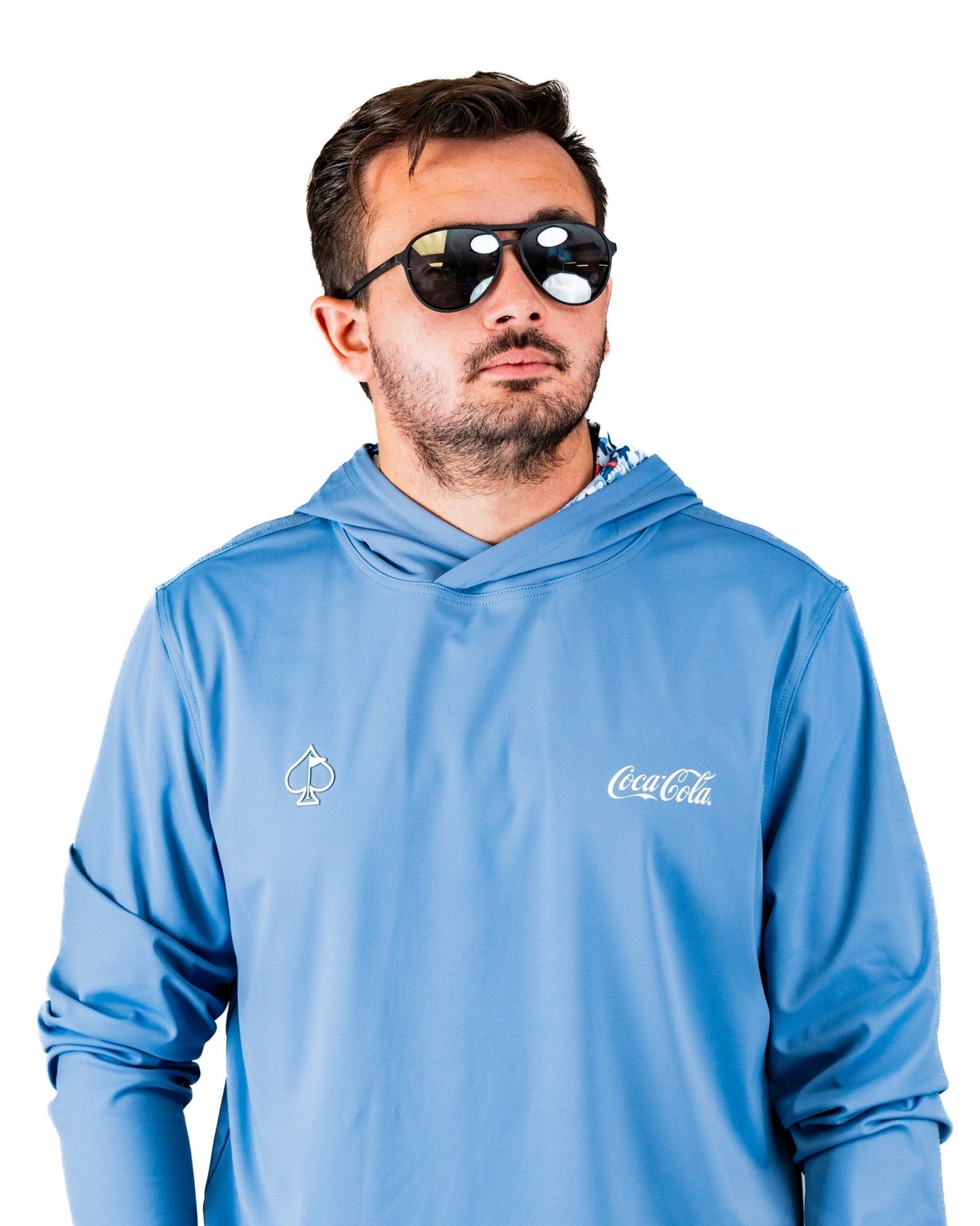 Performance Golf Hoodie - Coca-Cola Glacier Blue - Pins and Aces