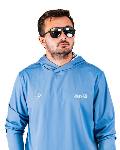 Performance Golf Hoodie - Coca-Cola Glacier Blue - Pins and Aces