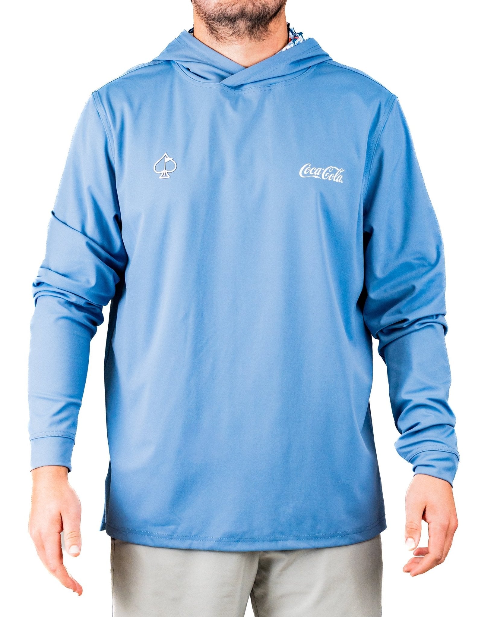 Performance Golf Hoodie - Coca-Cola Glacier Blue - Pins and Aces