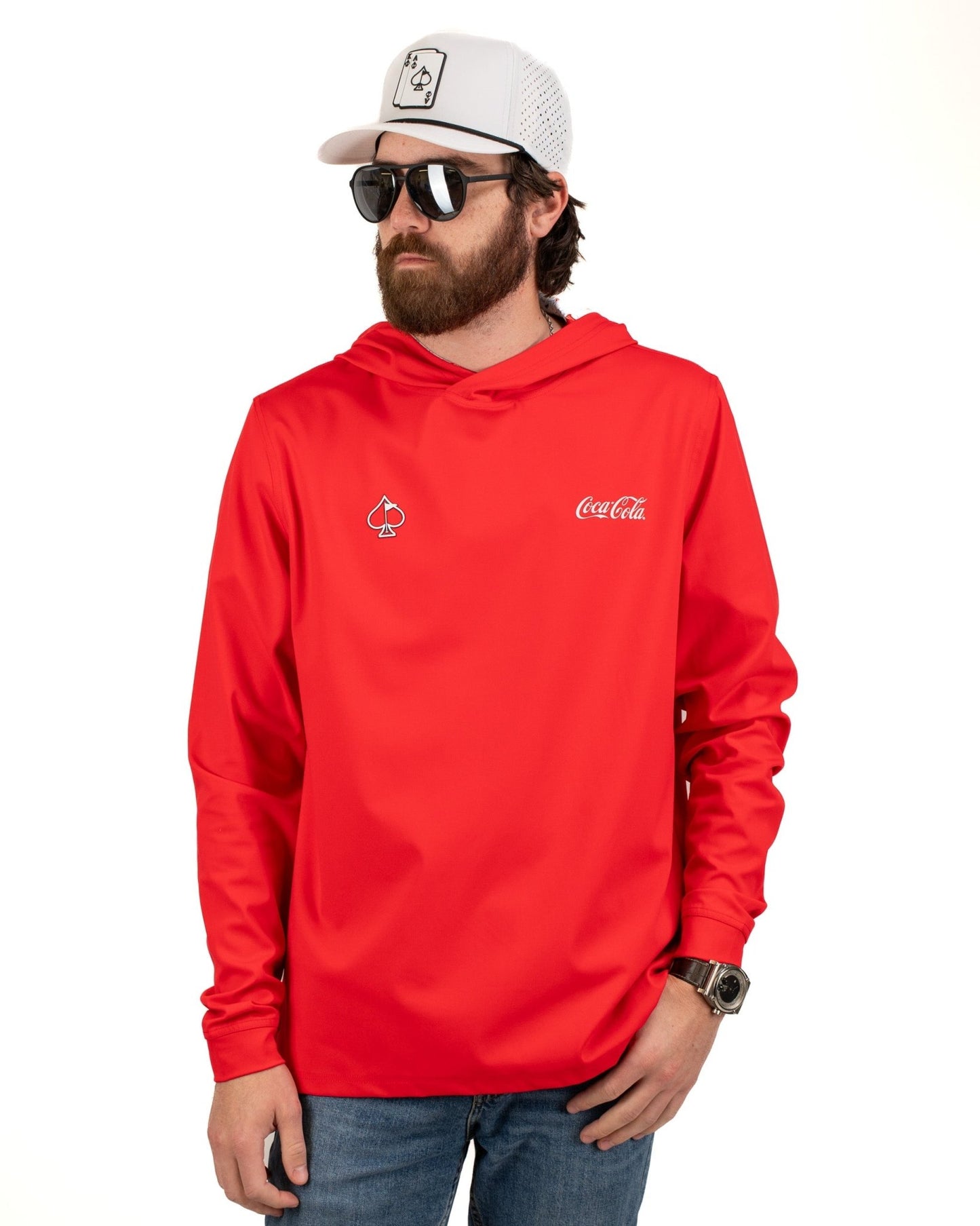 Performance Golf Hoodie - Coca-Cola Red - Pins and Aces