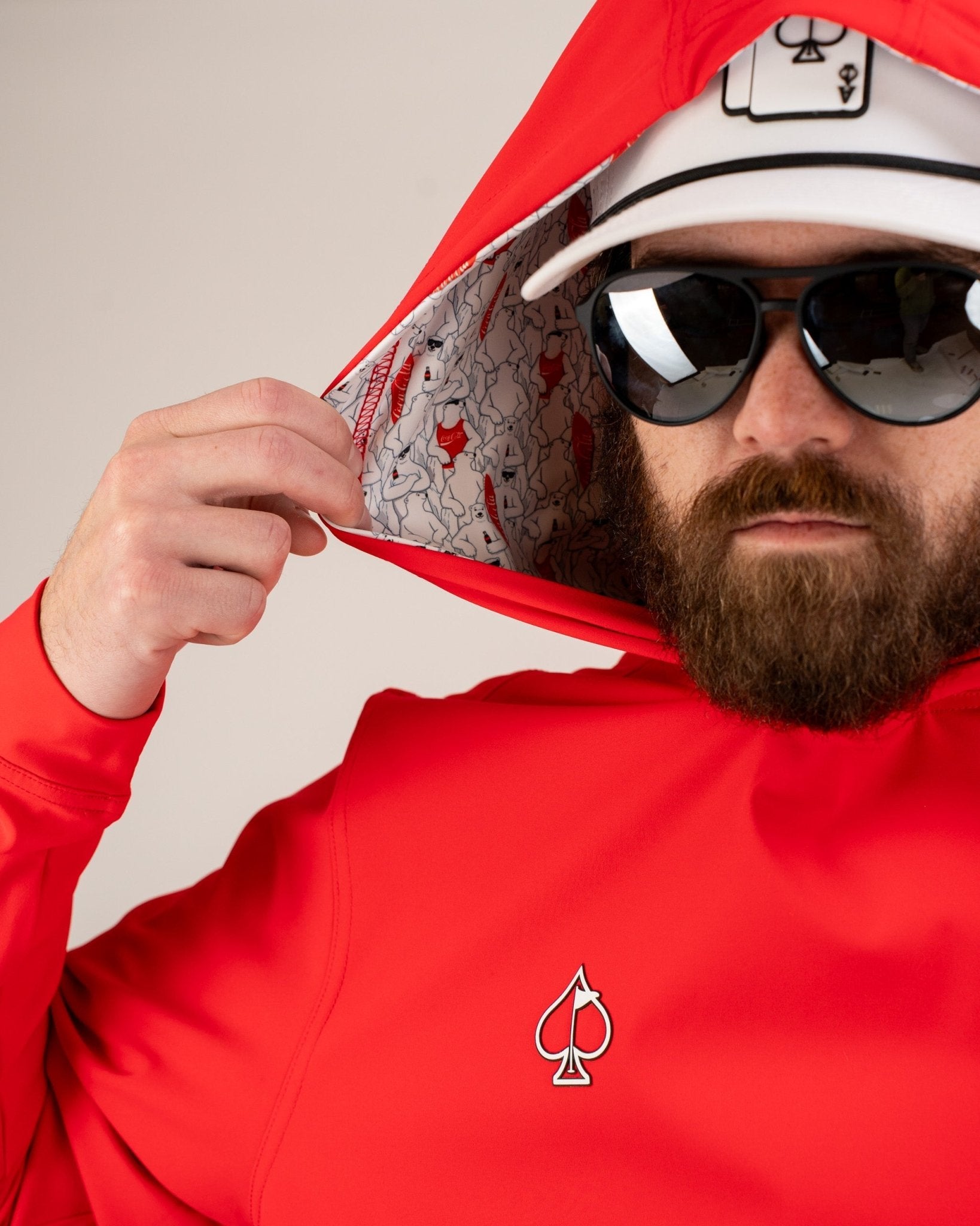 Performance Golf Hoodie - Coca-Cola Red - Pins and Aces