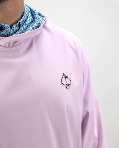 Performance Golf Hoodie - Flower Doodle Blue - Pins and Aces