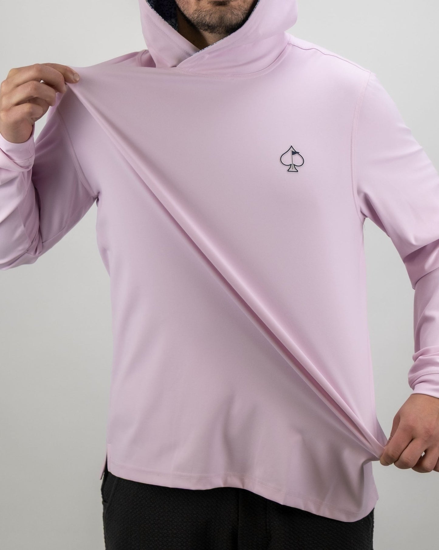 Performance Golf Hoodie - Flower Doodle Blue - Pins and Aces