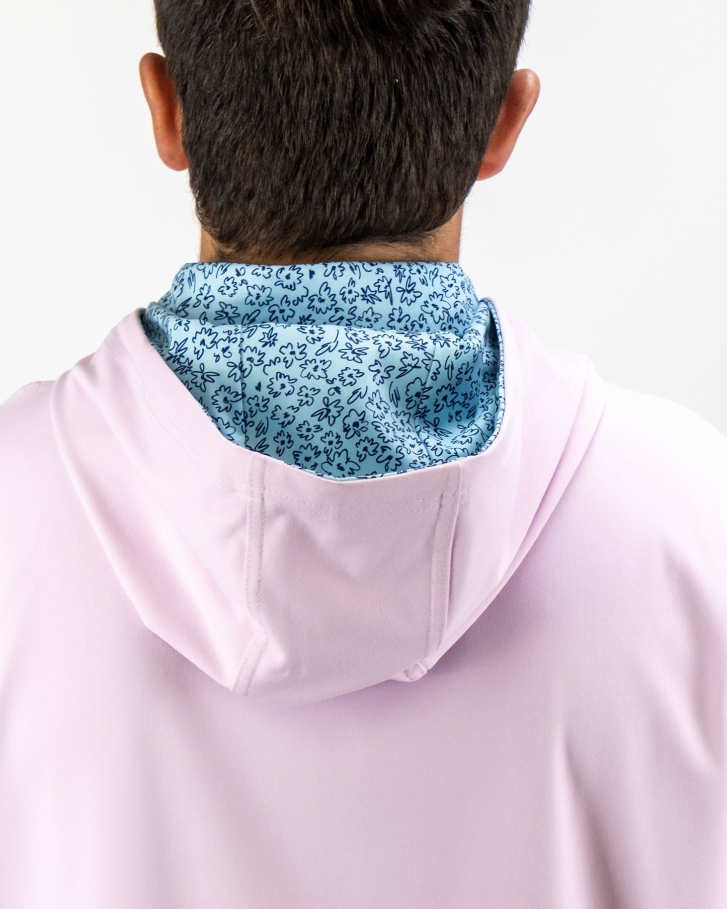 Performance Golf Hoodie - Flower Doodle Blue - Pins and Aces