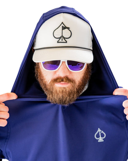 Performance Golf Hoodie - Navy - Pins and Aces