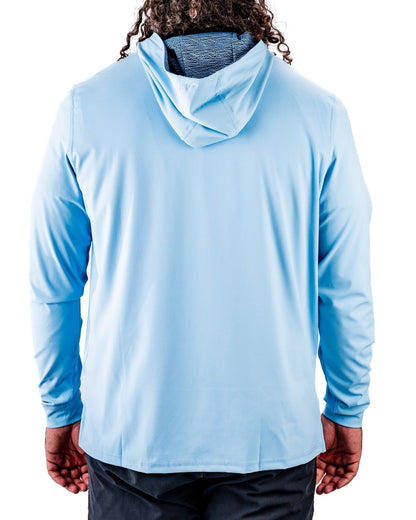 Performance Golf Hoodie - Squiggle Blue - Pins and Aces