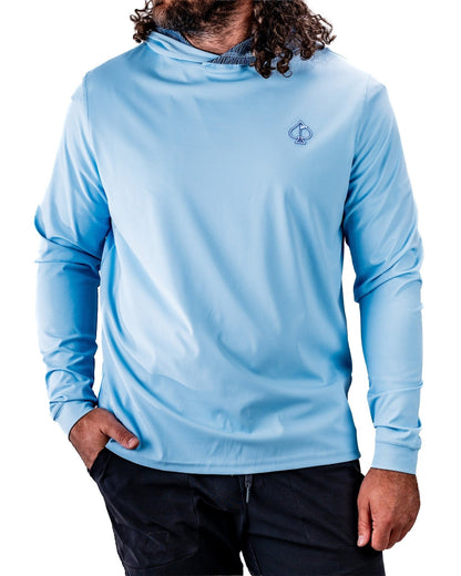 Performance Golf Hoodie - Squiggle Blue - Pins and Aces