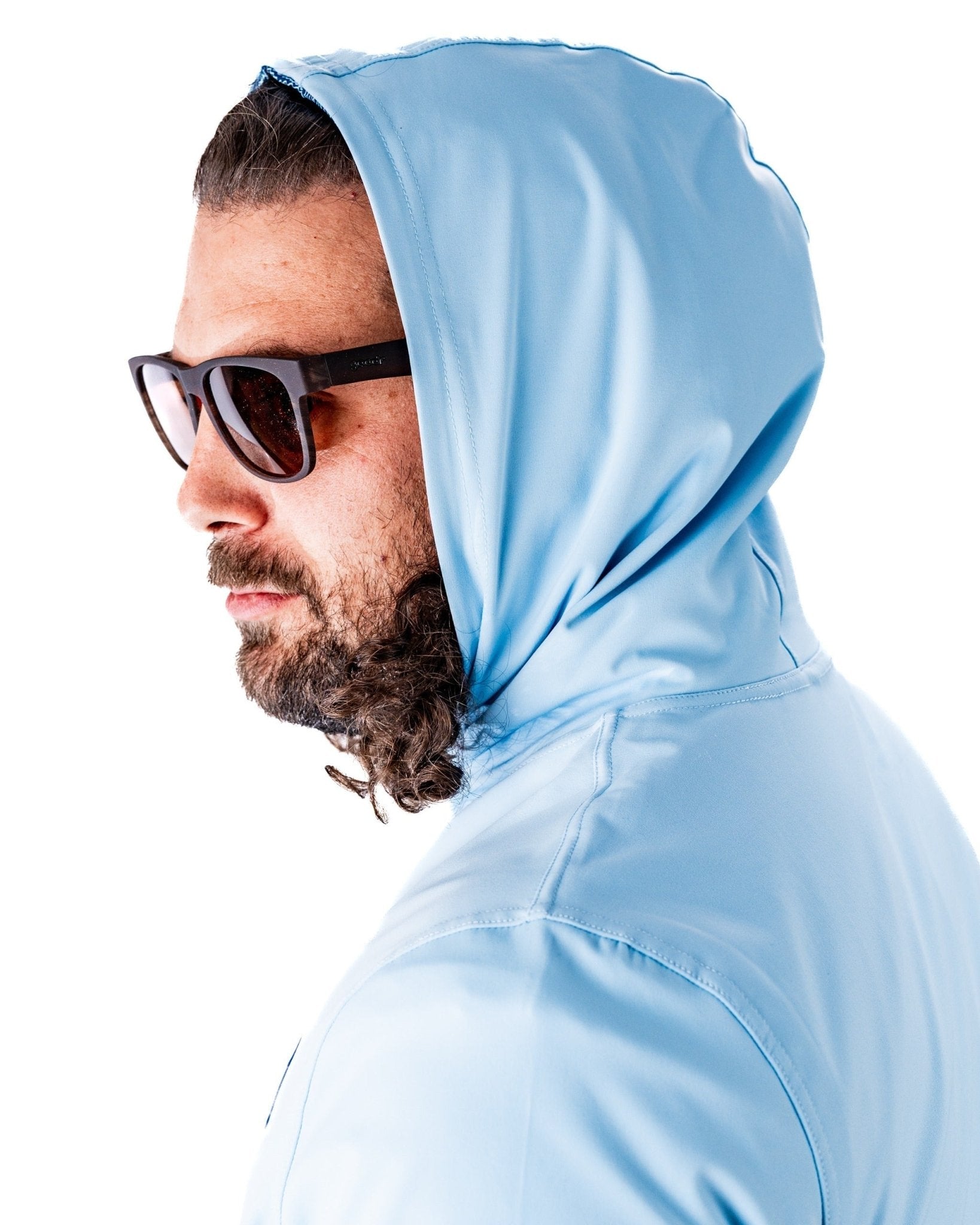 Performance Golf Hoodie - Squiggle Blue - Pins and Aces