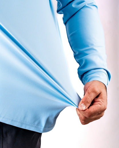 Performance Golf Hoodie - Squiggle Blue - Pins and Aces