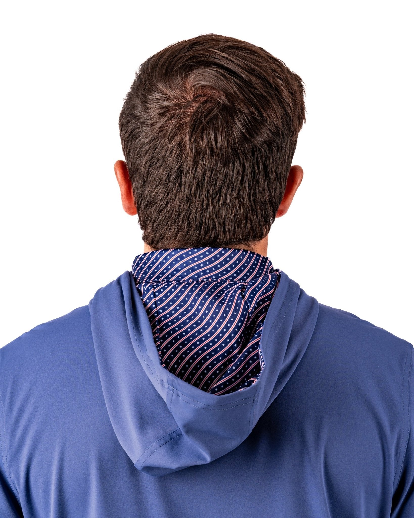 Performance Golf Hoodie - Wavy Stars and Stripes - Pins and Aces