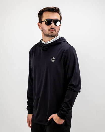 Performance Golf Hoodie - White Noise - Pins and Aces