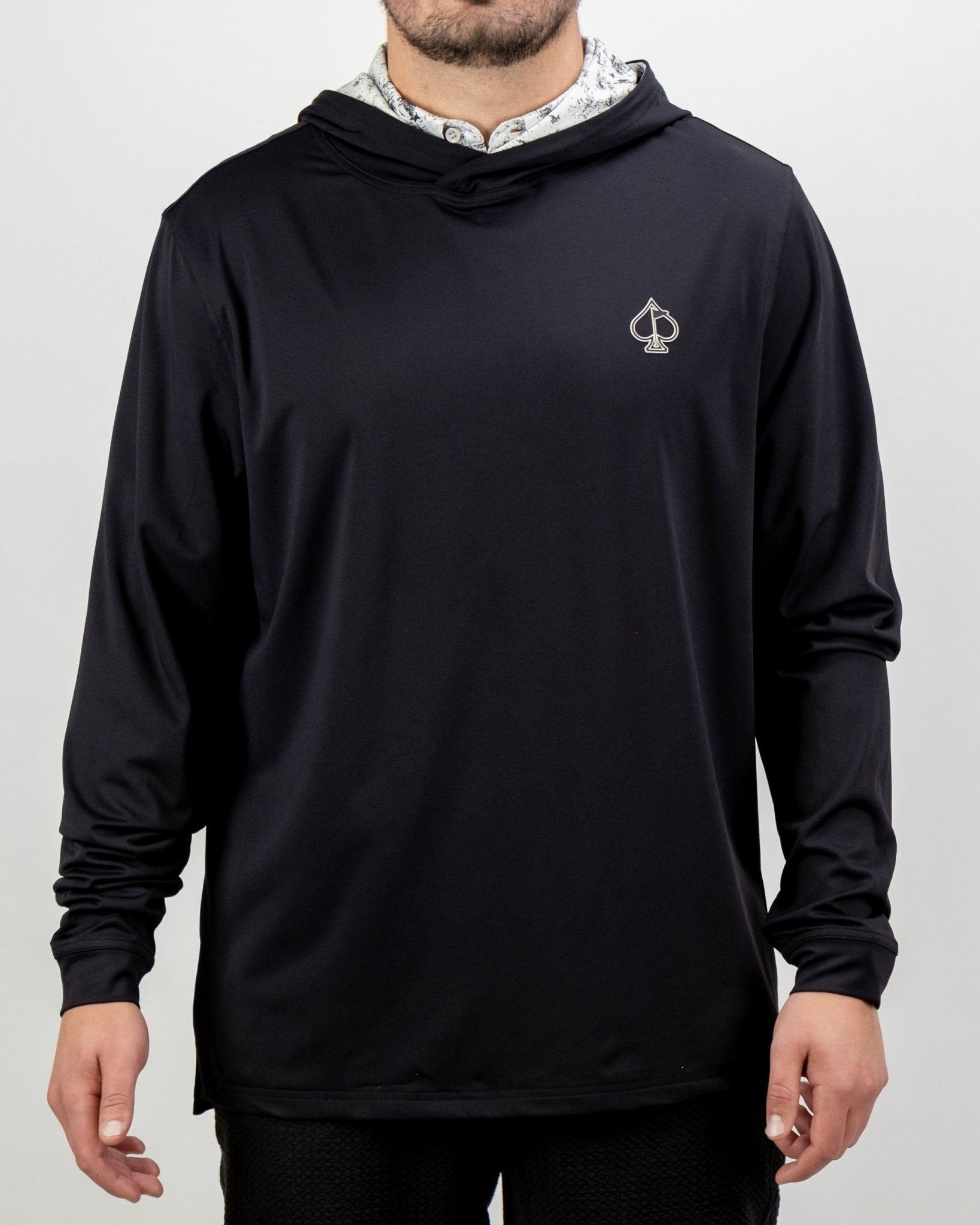 Performance Golf Hoodie - White Noise - Pins and Aces