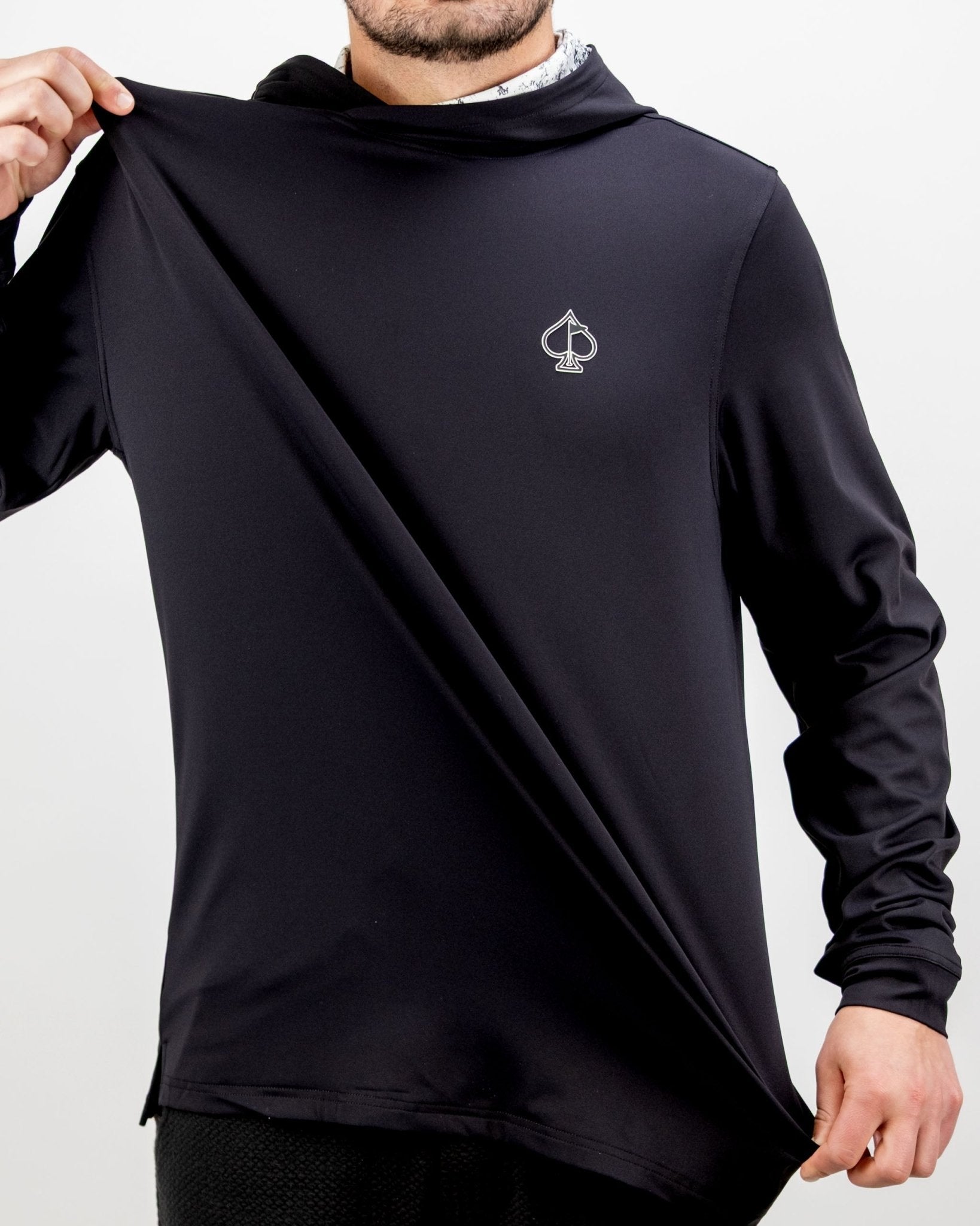 Performance Golf Hoodie - White Noise - Pins and Aces