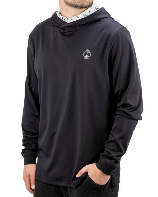 Performance Golf Hoodie - White Noise - Pins and Aces