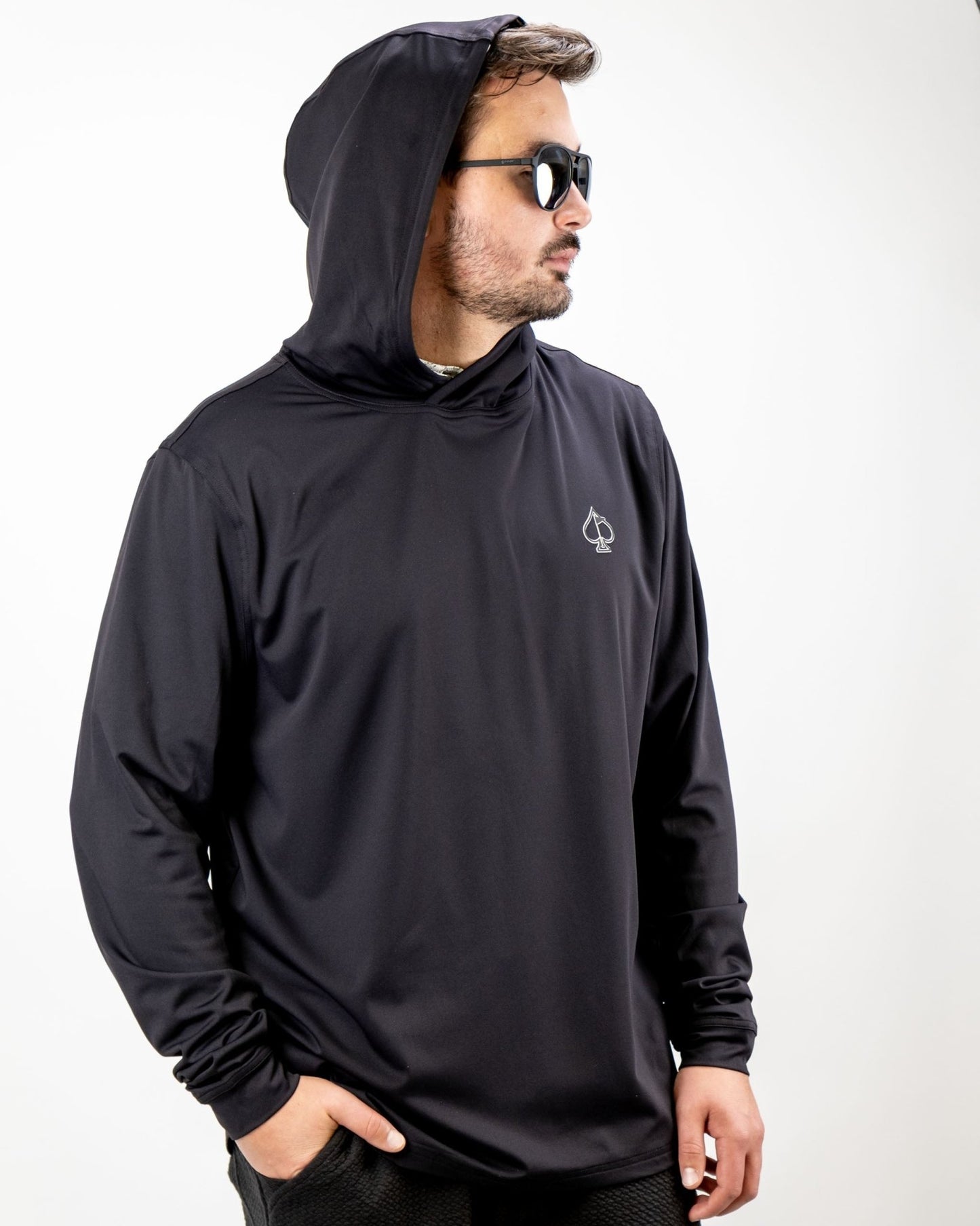 Performance Golf Hoodie - White Noise - Pins and Aces