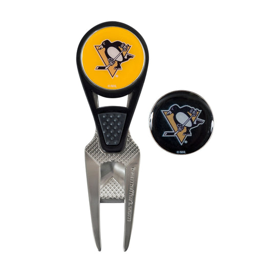 Pittsburgh Penguins CVX Ball Mark Repair Tool & 2 Ball Markers |Team Effort - Team Effort