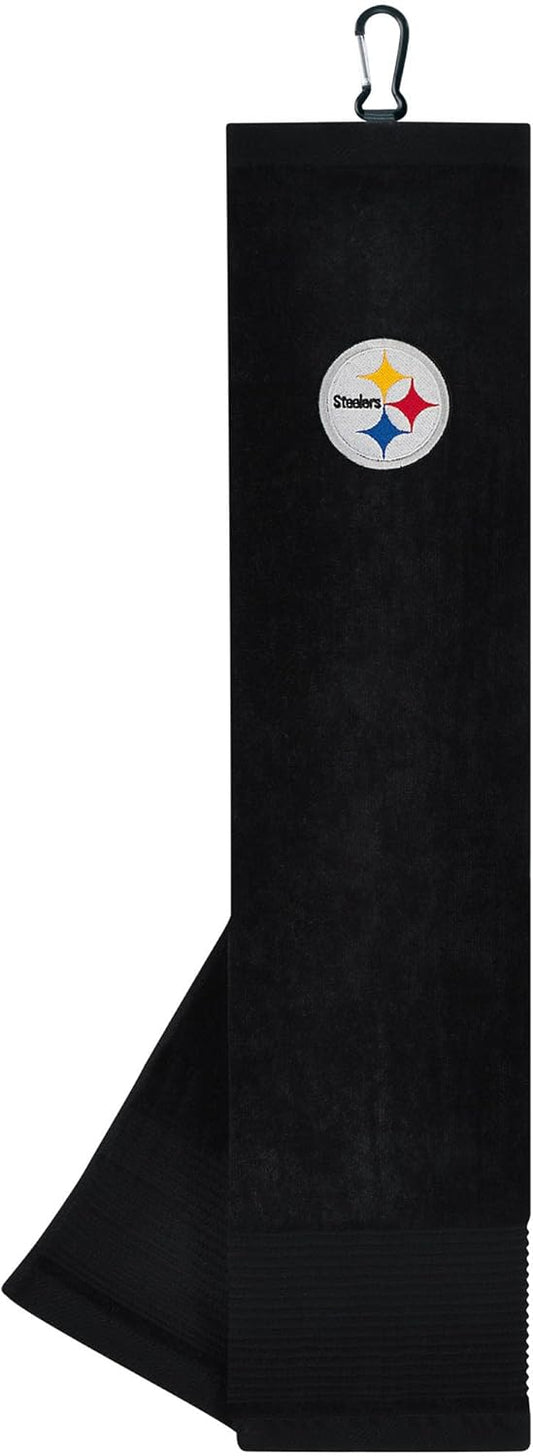 Pittsburgh Steelers Face/Club Tri-Fold Embroidered Towel |Team Effort - Team Effort