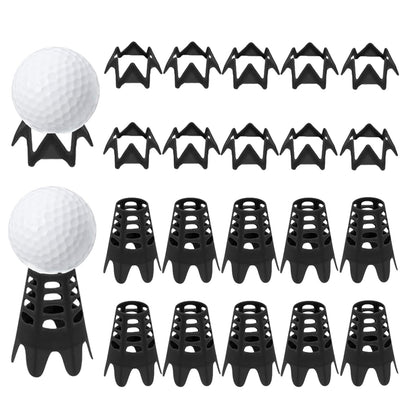 Plastic Golf Tees, 20Pcs Golf Simulator Tees for Home - Black - 
