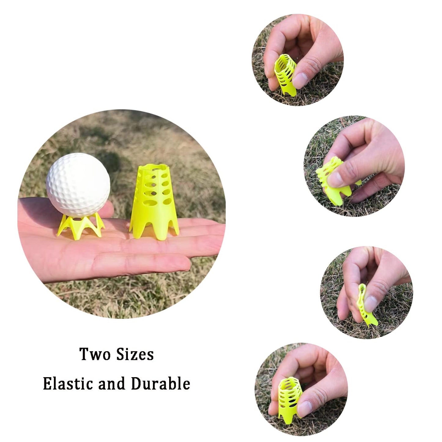 Plastic Golf Tees, 20Pcs Golf Simulator Tees for Home - Pink - 