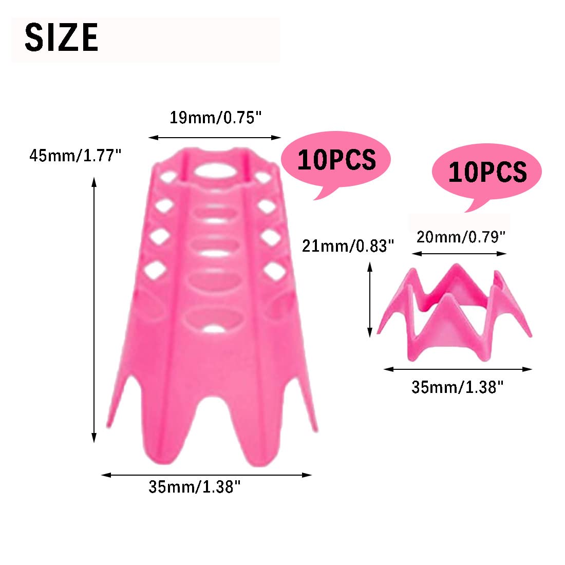 Plastic Golf Tees, 20Pcs Golf Simulator Tees for Home - Pink - 