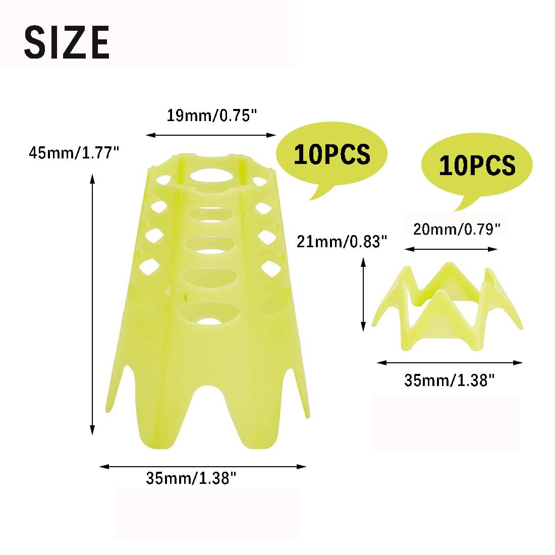 Plastic Golf Tees, 20Pcs Golf Simulator Tees for Home - Pink - 