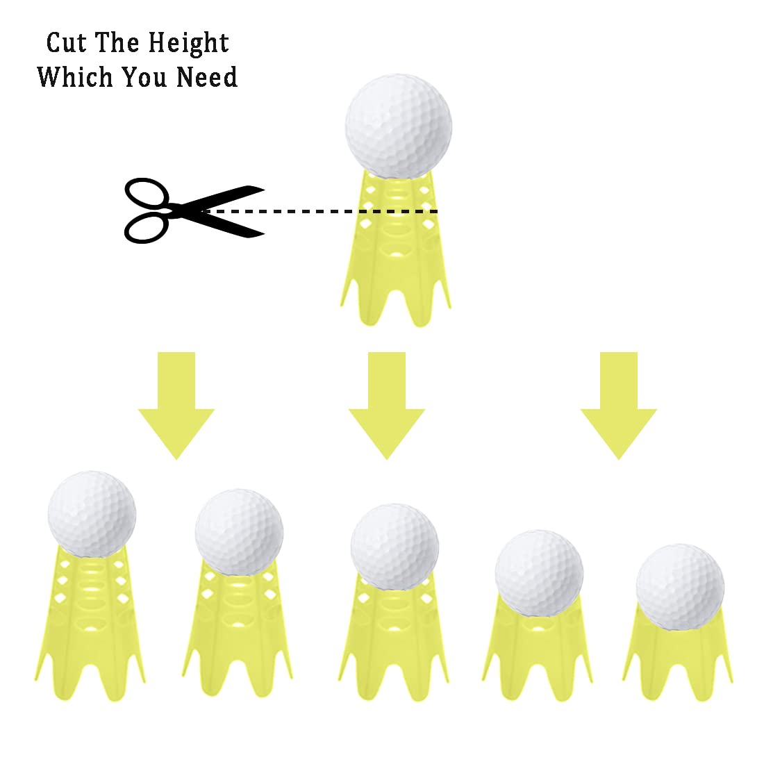 Plastic Golf Tees, 20Pcs Golf Simulator Tees for Home - Pink - 