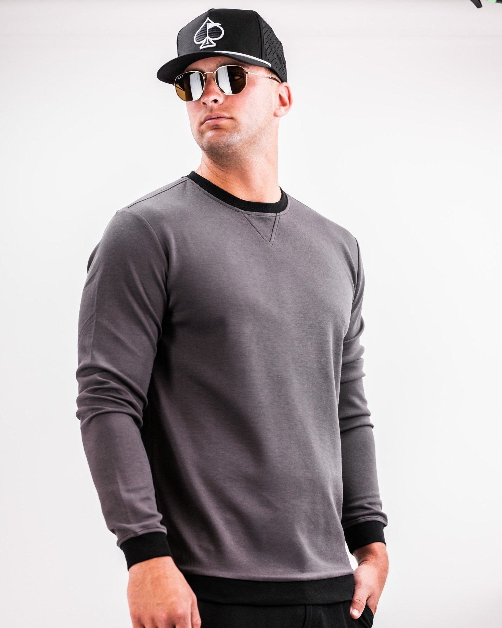 Player Preferred™ Crewneck - Slate Grey - Pins and Aces