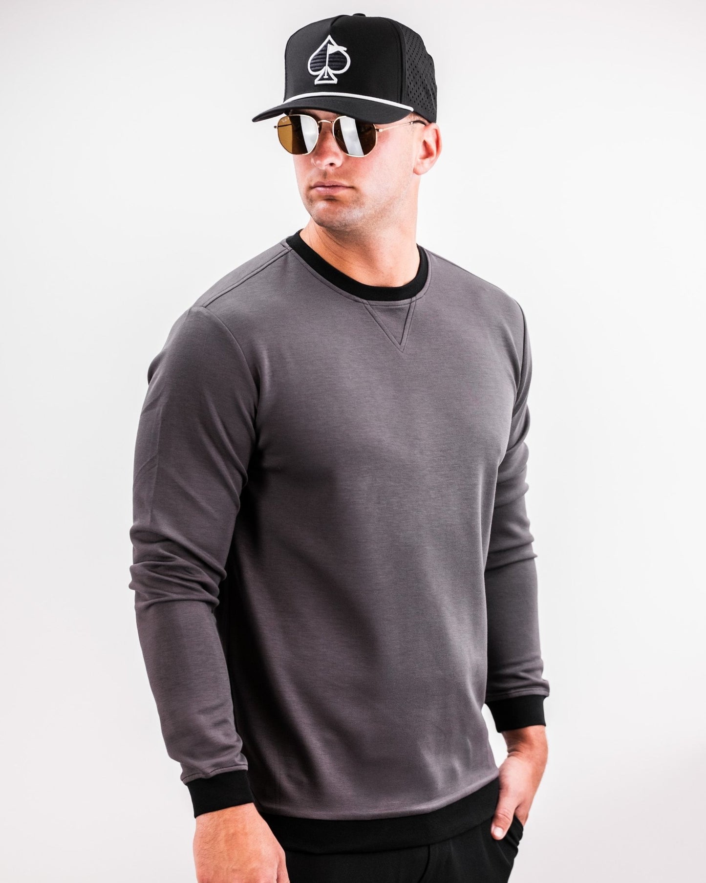 Player Preferred™ Crewneck - Slate Grey - Pins and Aces