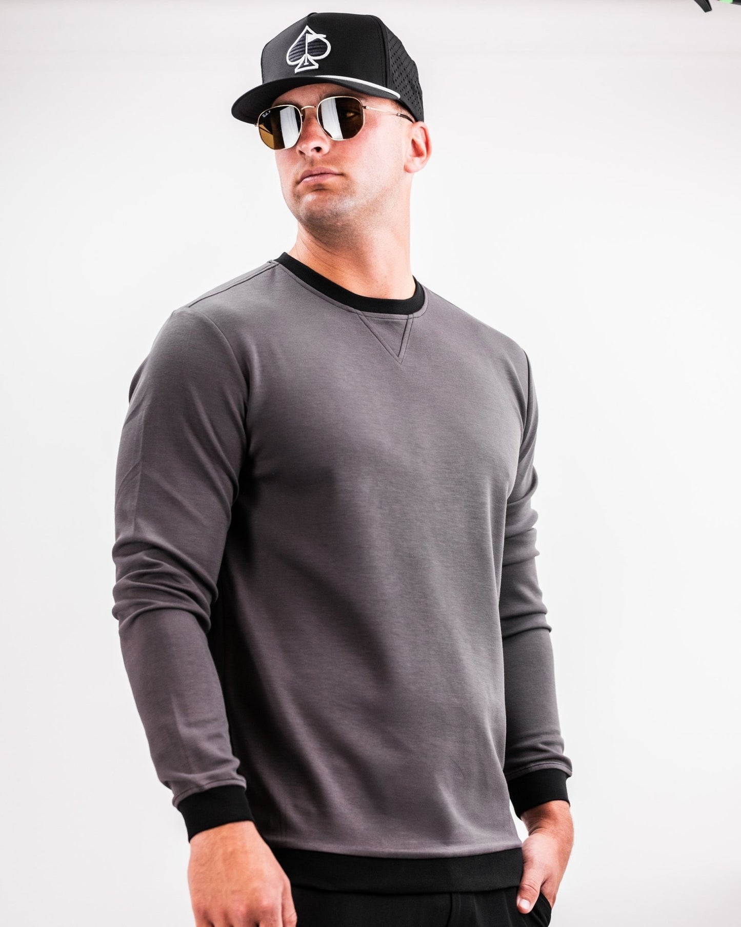 Player Preferred™ Crewneck - Slate Grey - Pins and Aces