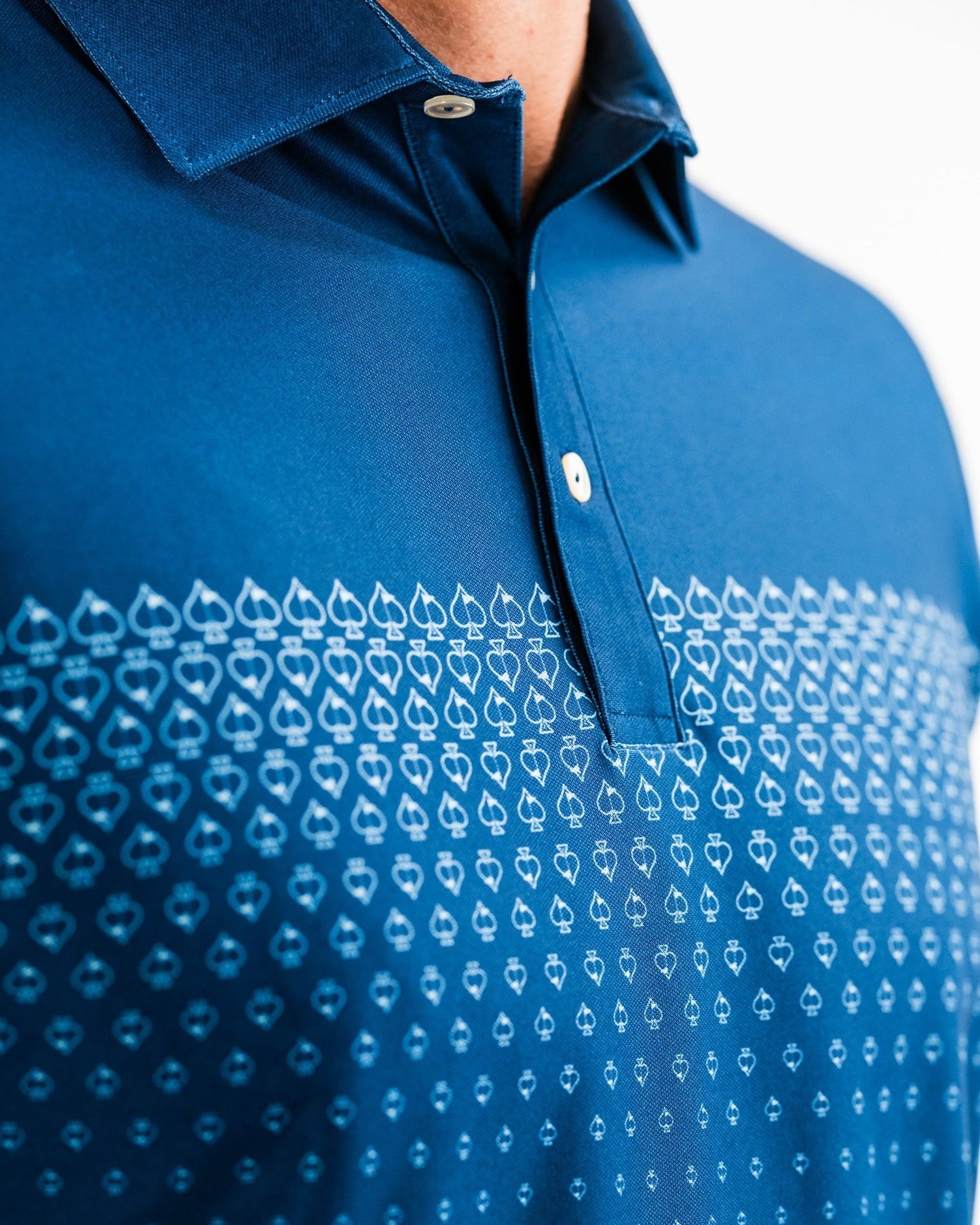 Player Preferred™ Polo - Spade Fade - Navy - Pins and Aces