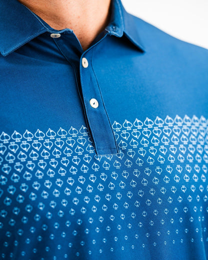Player Preferred™ Polo - Spade Fade - Navy - Pins and Aces