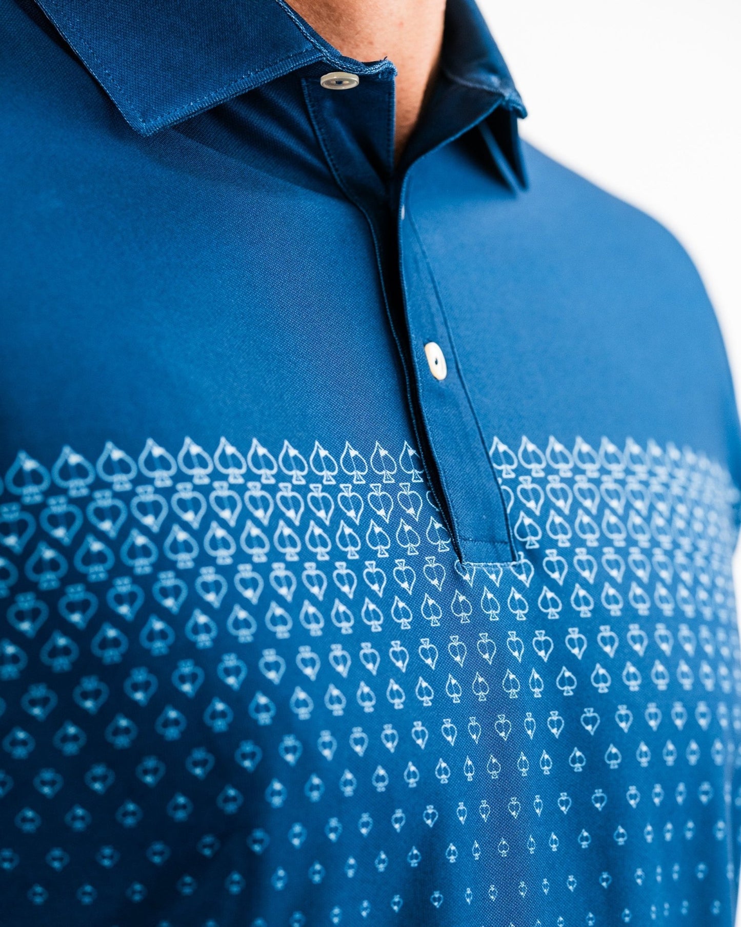 Player Preferred™ Polo - Spade Fade - Navy - Pins and Aces