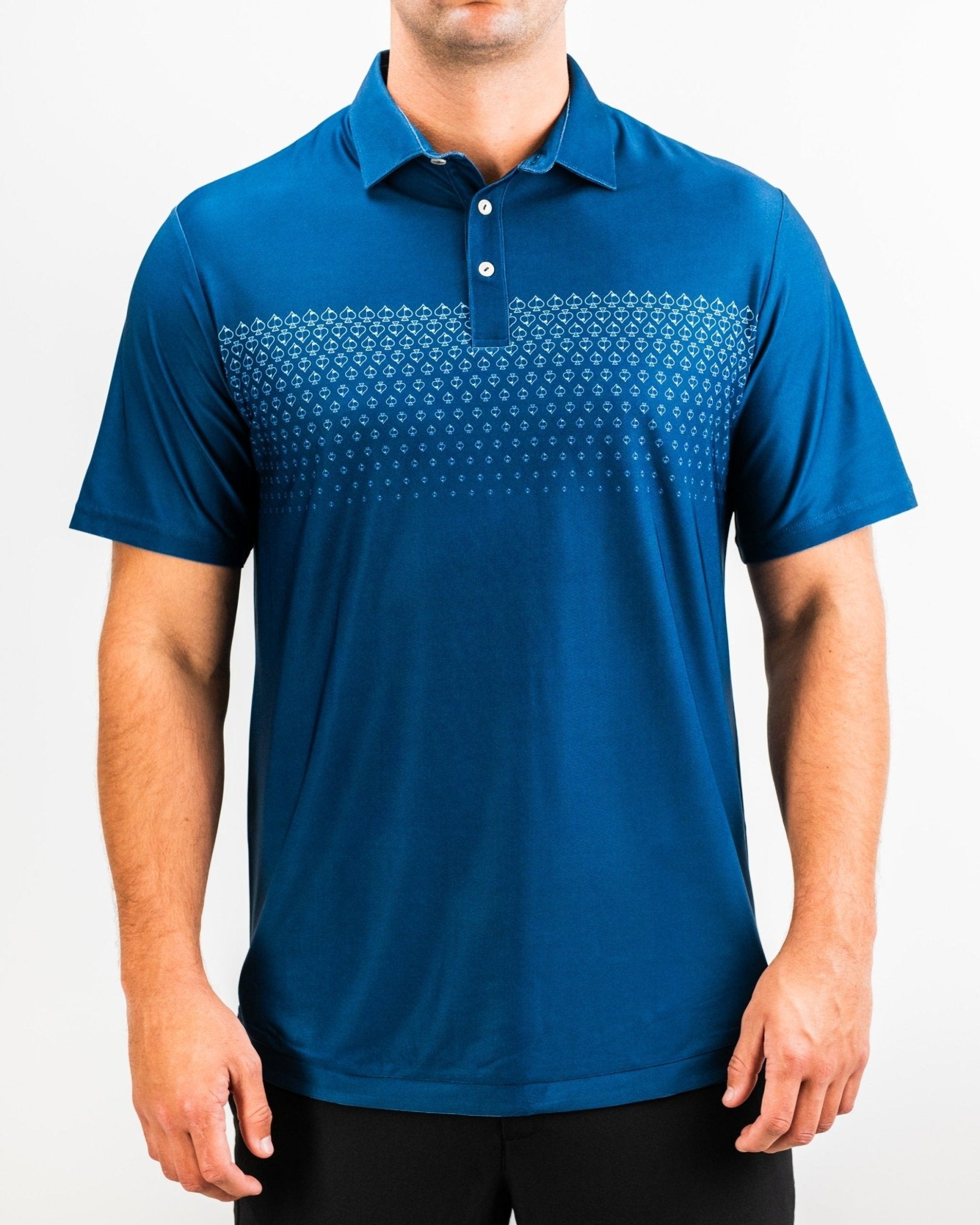 Player Preferred™ Polo - Spade Fade - Navy - Pins and Aces