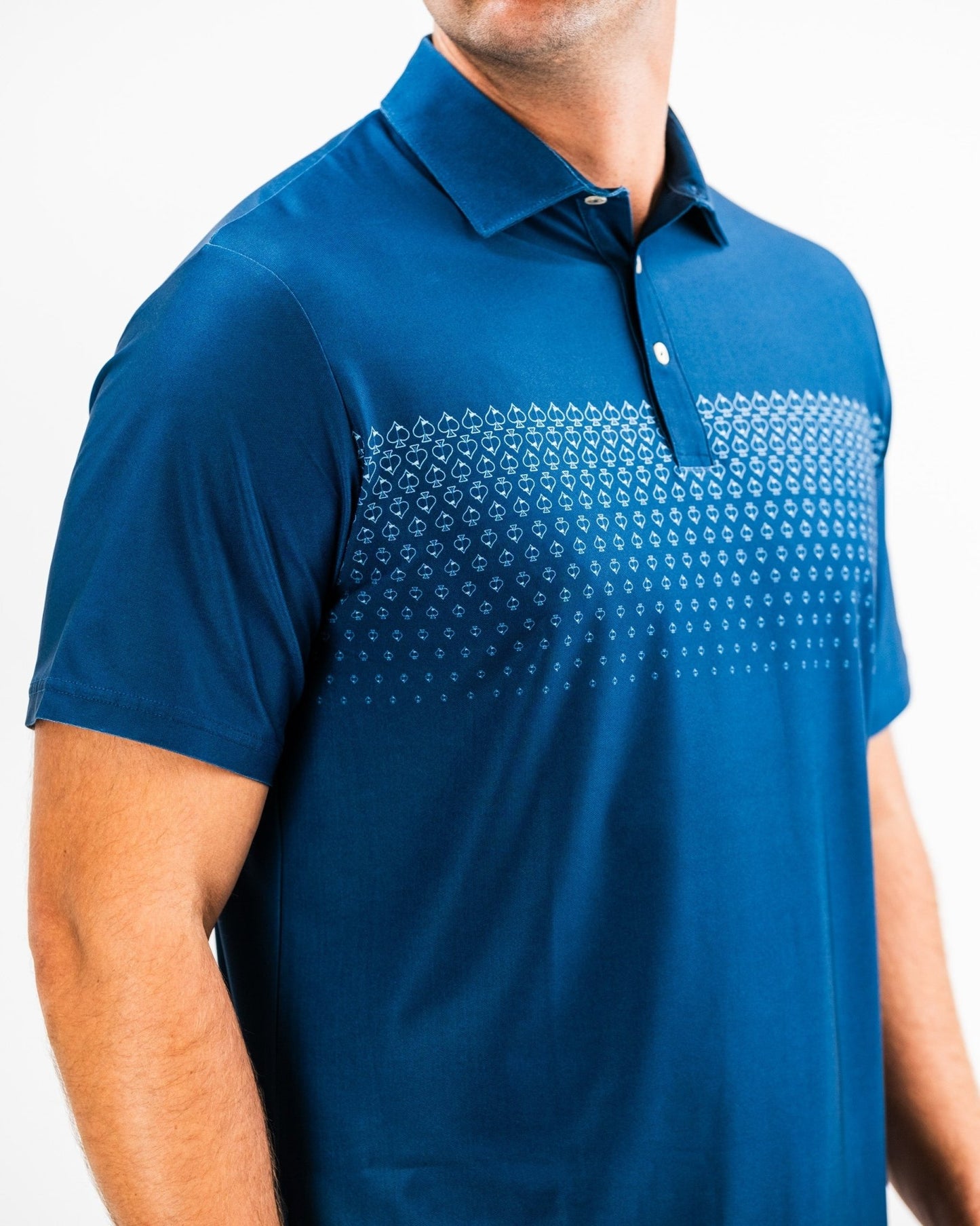 Player Preferred™ Polo - Spade Fade - Navy - Pins and Aces