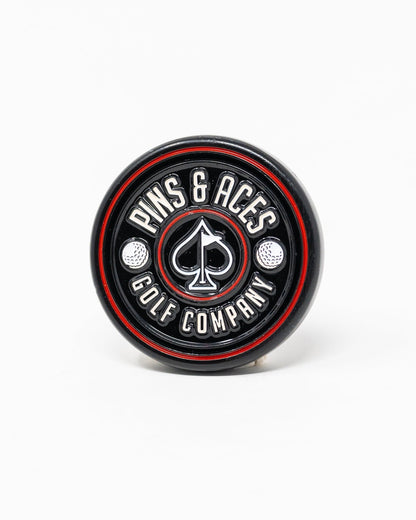 Pop Out Medallion Ball Marker - Black - Pins and Aces