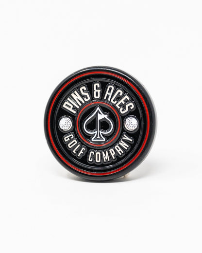 Pop Out Medallion Ball Marker - Black - Pins and Aces