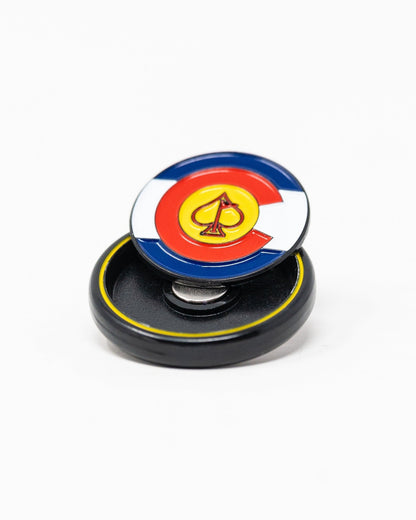 Pop Out Medallion Ball Marker - Colorado - Pins and Aces