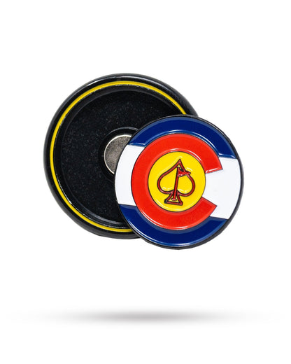 Pop Out Medallion Ball Marker - Colorado - Pins and Aces
